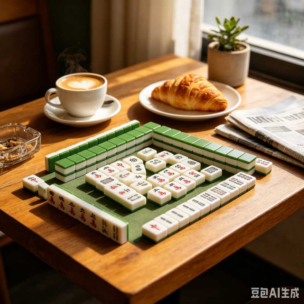 carved pattern mahjong set